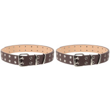 2Pièces Ceinture Punk PU Fer Confortable