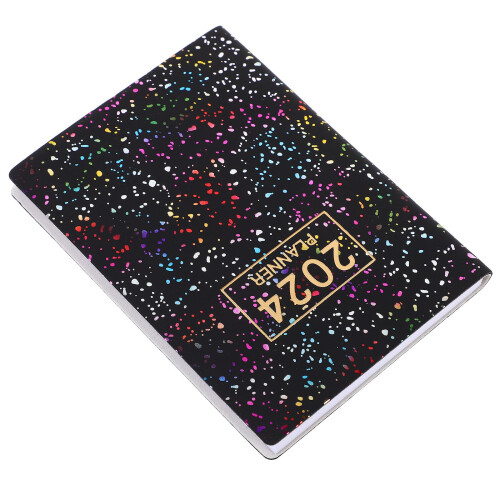5Pièces Cahier De Notes Organizer 2024 Usage Étudiants Noir 1