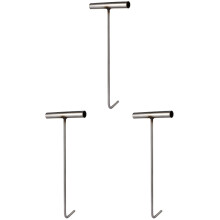 3Pièces Crochets Levage Couvercle Trappe Inoxydable Argenté