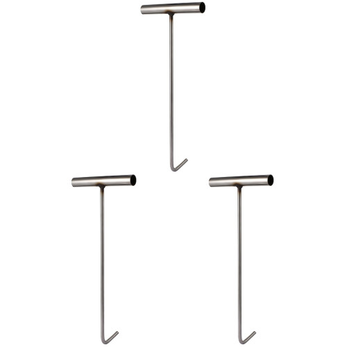 3Pièces Crochets Levage Couvercle Trappe Inoxydable Argenté