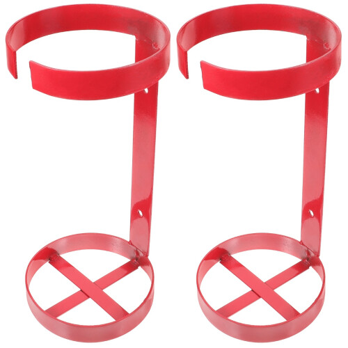 2Pièces Support Mural Extincteur Rouge Durable Pour Bateau