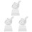 3Pièces Coupes Trophées Transparentes Forme Usage Décor 1