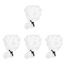 4Pièces Perruques Blanches Juge Cosplay Décoration