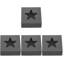 4Pièces Moules Fonte Métal Graphite Noir Stables Haute Température DIY