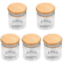 5Pièces Porte-Pinceaux Manucure En Verre Et Bois, Usage Domestique