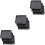 9Pcs Black Plastic Feeding Plate and Shoes Storage Tray Multipurpose 1