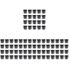 80Pcs Black Plastic Hydroponic Planting Baskets for Garden and Nursery