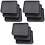 9Pcs Black Plastic Feeding Plate and Shoes Storage Tray Multipurpose 4