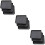 9Pcs Black Plastic Feeding Plate and Shoes Storage Tray Multipurpose 9