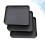 9Pcs Black Plastic Feeding Plate and Shoes Storage Tray Multipurpose 10