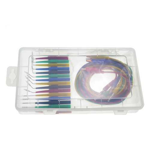 40Pièces Câbles De Test Multimètre Clips Crocodile Banane Multicolores 2