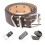 2Pièces Ceinture Punk PU Fer Confortable 8