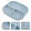 4Pcs Non-Slip Silicone Divided Plates with Suction Cup for Elderly 4