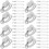 40Pcs Multi-Functional Grey Silicone Cable Straps Reusable for Home 9