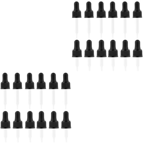 24Pcs Multi-Use Black Glass Pipette Droppers for Liquid Extraction 2