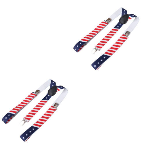 2Stk Unisex Verstellbare Hosenträger, Elastisch Mit Modischem Uk-Print 2