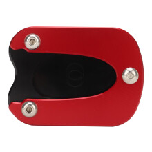 Motorcycle Aluminium Alloy Kickstand Pad for Enfield Meteor 350 2021-2023 Red