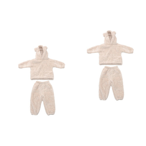 2Ensembles Pyjamas Beige Enfants, Look Élégant Et Chaleureux 2