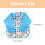 3Pièces Tablier Dessin Enfants Ajustable Polyester Étanche 11