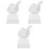 3Pièces Coupes Trophées Transparentes Forme Usage Décor 4