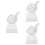 3Pièces Coupes Trophées Transparentes Forme Usage Décor 7