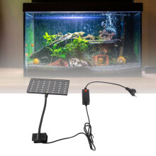 Lumière LED d'aquarium à pince réglable à 360 noire