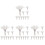 40Pièces Fleurs Faux Blanches Décoratives Mini Arbres Scène Miniature 1