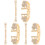 3Pièces Bracelet Montre Ajustable Trèfle Style Élégant 1
