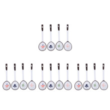 16Pièces Cuillères Céramiques Assorties Longues Pour Potage Ramen