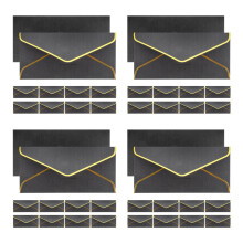 40Pièces Enveloppes Petites Noires Multi-Fonctions Cartes Et Pièces
