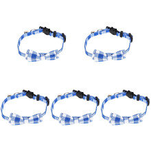 5Pièces Colliers Chat Avec Nœud Clochette Ajustables