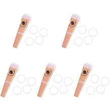 5Ensembles Kazoo Instrument Bois Assorti Simple À Jouer Pour Âges