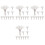 40Pièces Fleurs Faux Blanches Décoratives Mini Arbres Scène Miniature 2