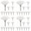 40Pièces Fleurs Faux Blanches Décoratives Mini Arbres Scène Miniature 4