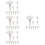 40Pièces Fleurs Faux Blanches Décoratives Mini Arbres Scène Miniature 6