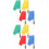8Pièces Drapeaux De Signal À Main Pour Arbitres Avec Manche En Acier 4