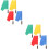 8Pièces Drapeaux De Signal À Main Pour Arbitres Avec Manche En Acier 5