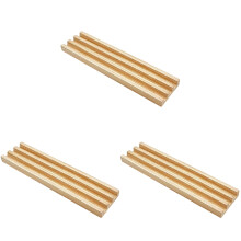3Pièces Supports En Bois Multi-Fente Présentoir Clair