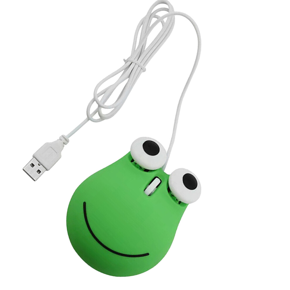 Wired Frog Mouse For Kids, Ergonomic Abs Usb Computer Mouse Green 7901386381062