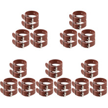 15Paires Sangles Panier Cuir Marron Confortables Et Solides
