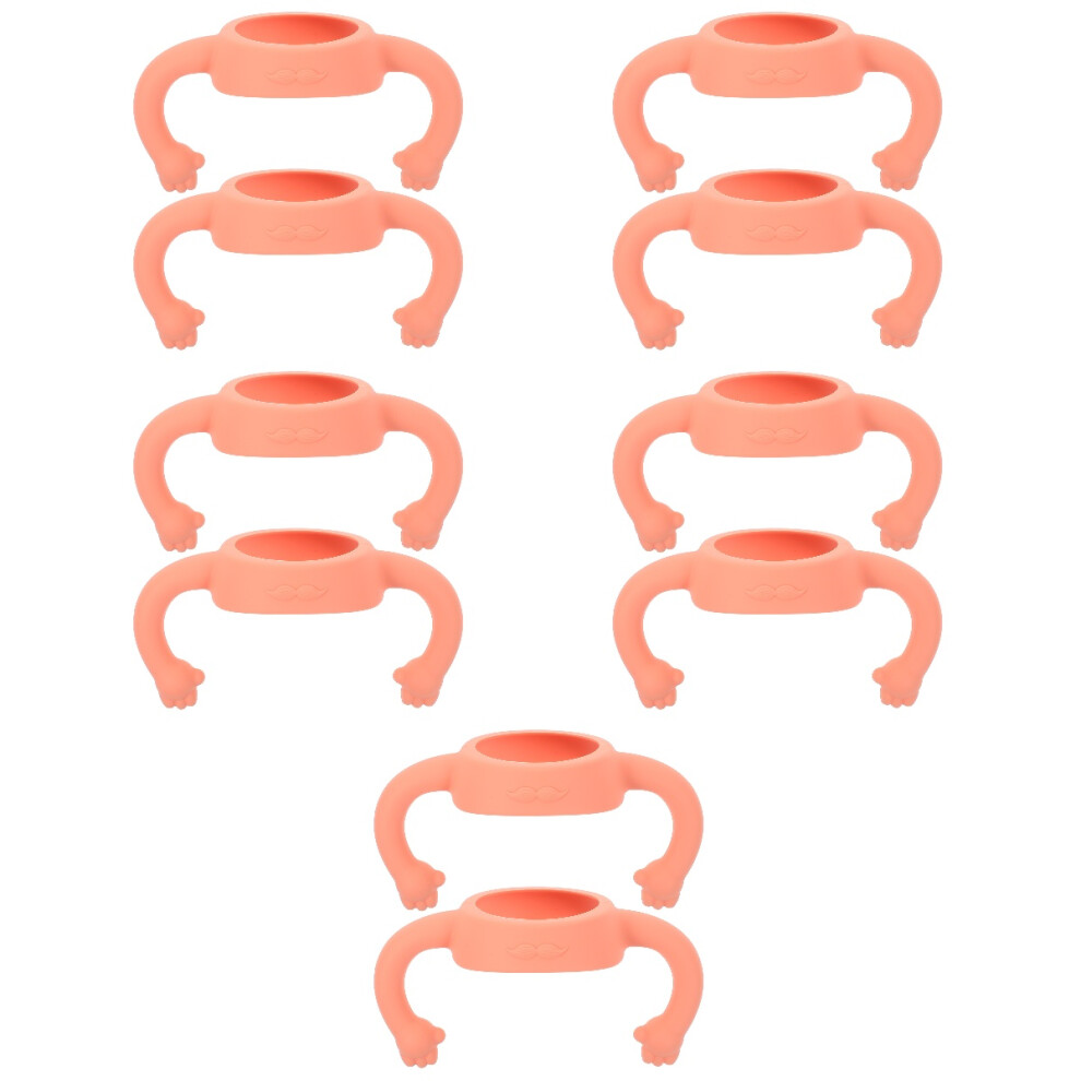 10Pcs Silicone Baby Bottle Handles For Infant Toddler Pink Artibetter