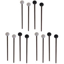6Paires Baguettes Tambour Multicolores Bois Caoutchouc Ergonomiques