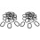 40Pcs Shower Curtain Hooks Black ABS Plastic Hanging Rings 1