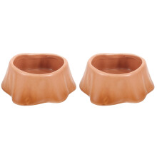 2Pièces Gamelle Céramique Orange Pour Hamster Petits Animaux Stable