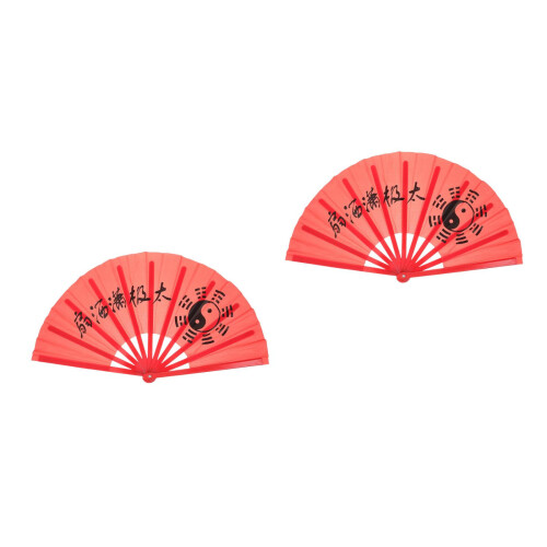 2Pièces Éventail Portable Kung Fu En Plastique Pour Performance