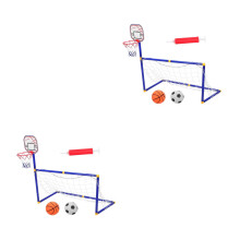 2Ensembles Buts De Football Pour Enfants Filets Légers Multicolores