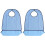 2Pcs Waterproof Clothing Protector Bib for Adults Sky-Blue Easy Clean 1