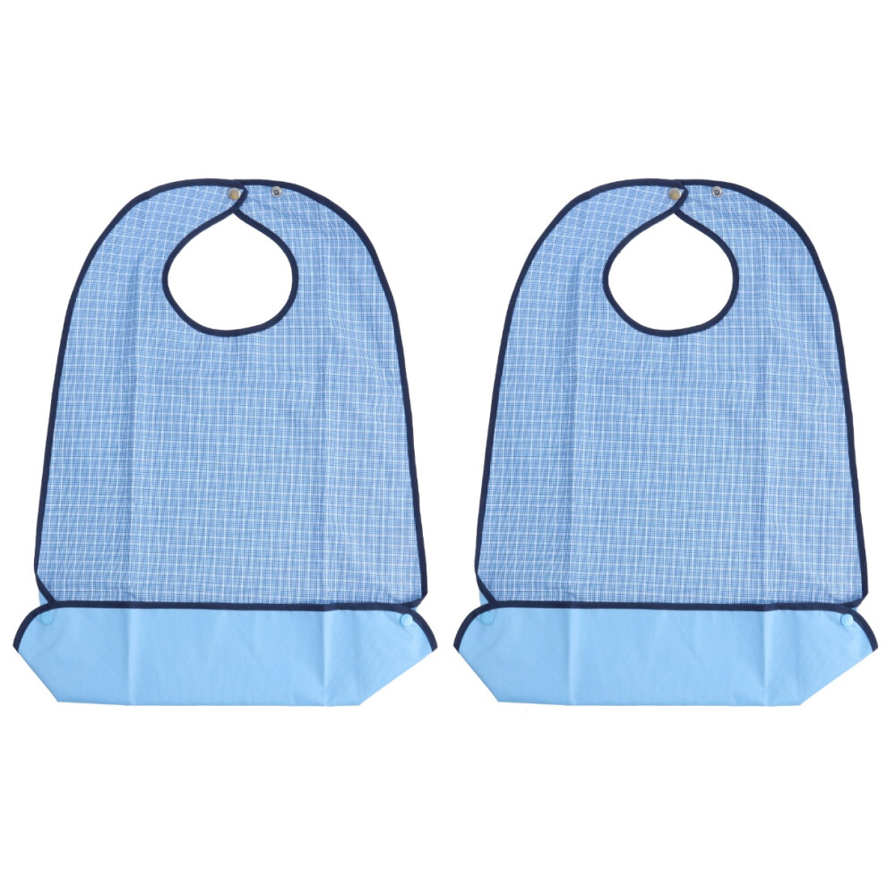 Inoomp Blue 2Pcs Waterproof Clothing Protector Bib For Adults Sky- Easy Clean