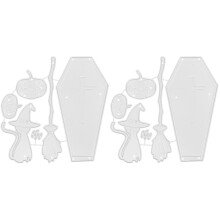 2Pièces Pochoir DIY Découpe Métal Halloween Forme Acier Durable