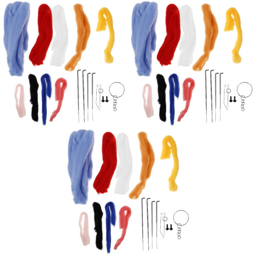 3Ensembles Ensemble DIY Feutrage Laine Outils Complets Accessoires Colorés 2